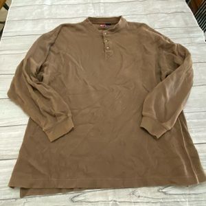 Reel Legends Mens Size L Long Sleeve Sweater Shirt Brown.